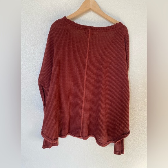 For the Republic Waffle Thermal Button Down Shirt Size Medium - Picture 2 of 3